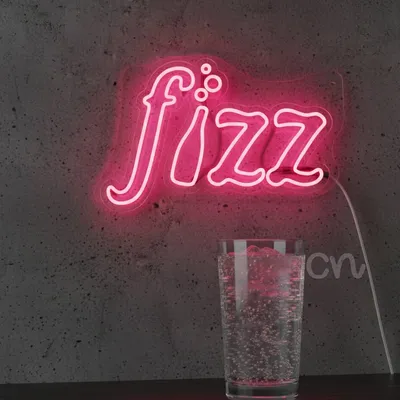 Custom Neon | Fizz Logo Neon Sign | 16x24 | Red Glow