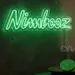 Custom Neon | Nimbooz Logo Neon Sign | 10x30 | Green Glow 2