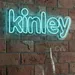 “kinley”, and the size is 13x30. The image shows a light blue outline.Action required: Please confirm the final color name (e.g., Blue, Light Blue, Sky Blue) title with the size included. 2