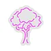 Custom Neon | Tree Design Neon Sign | 24x21 | Vibrant Pink Bright Lighting Home Decor 3