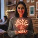 Custom Neon | Tree Design Neon Sign | 24x24 | Orange Light for Home Decor and Wall Art 1