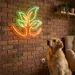 Custom Neon | Tree with Leaves Neon Sign | 22x24 Inches | Orange and Green 2