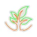 Custom Neon | Tree with Leaves Neon Sign | 22x24 Inches | Orange and Green 3