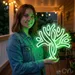 Custom Neon | Tree Design Neon Sign | 24x24 | Neon Green Light for Home Decor 1