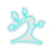Custom Neon | Abstract Tree Neon Sign | 23x23 | Ice Blue | Modern Wall Decor 3