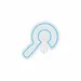 Custom Neon | Magnifying Glass with Tie Neon Sign | 24x24 | Ice Blue 3