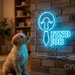 Custom Neon | Find Job Neon Sign | 24x24 | Ice Blue Neon Sign for Office or Home Decor 2