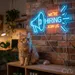 Custom Neon | We Are Hiring Join Us Neon Sign | 12x25 | Orange Light Blue 2