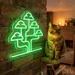 Custom Neon | Abstract Tree Shape Neon Sign | 24x24 | Neon Green Light for Home Decor 2