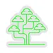 Custom Neon | Abstract Tree Shape Neon Sign | 24x24 | Neon Green Light for Home Decor 3