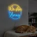 Custom Neon | We Are Hiring Neon Sign | 24x24 | Yellow Blue Colorful Neon Sign 2