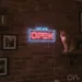 Custom Neon | We Are Open Neon Sign | 20x24 Inches | Blue Red Bright Neon Sign 2