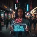 Custom Neon | We're Hiring Neon Sign | 24x28 | Red and Blue 1