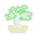 Custom Neon | Bonsai Tree Neon Sign | 24x24 | Green Yellow Illuminated Artwork 3