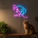 Custom Neon | Cat and Dog Neon Sign | 24x28 | Hot Pink and Ice Blue Neon Sign 2