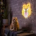 Custom Neon | Tiger Face Neon Sign | 26x24 Inches | Yellow and Pink Neon Light 2