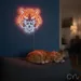Custom Neon | Tiger Face Neon Sign | 23x24 Inch | Orange and White Neon Sign 2