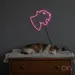 Custom Neon | Panther Heads Design Neon Sign | 19x24 | Hot Pink Ice Blue Yellow 2
