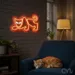 Custom Neon | Cat Design Neon Sign | 13x24.jp | Orange Home Decor with Bright Light 2