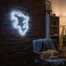 Custom Neon | Abstract Lion Head Neon Sign | 25x23 Inches | Warm White 2