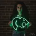 Custom Neon | Cat Face Neon Sign | 22x24 Inches | Green Neon Sign for Bedroom Decor 1