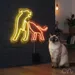 Custom Neon | Two Animals Outline Neon Sign | 24x30 Inch | Yellow Orange Color 2