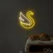 Custom Neon | Swan Neon Sign | 21x24 Inches | Yellow Neon Sign for Home Decor 2