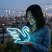Custom Neon | Swan Neon Sign | 21x24 Inches | Ice Blue and Warm Yellow Colors 1