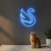 Custom Neon | Swan Neon Sign | 21x24 | Ice Blue Neon Sign for Bedroom, Decor and Party 2