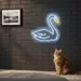 Custom Neon | Swan Neon Sign | 21x24 Inches | Warm White Pale Yellow Neon Sign 2