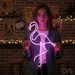 Custom Neon | Flamingo Neon Sign | 24x15 Inches | Pink Illuminated Decoration 1