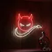 Custom Neon | Devil Face Neon Sign | 24x27 | Hot Pink and Warm White 2