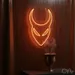 Custom Neon | Horned Mask Neon Sign | 24x16 | Orange Light for Bars Clubs Rooms 1
