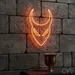 Custom Neon | Horned Mask Neon Sign | 24x16 | Orange Light for Bars Clubs Rooms 2