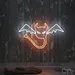 Custom Neon | Devil with Wings Neon Sign | 24x21 Inches | Orange and White Neon Sign 2