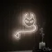 Custom Neon | Devil Face with Tail Neon Sign | 24x22 Inches | White Neon Sign 1