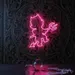 Custom Neon | Devil with Pitchfork Neon Sign | 28x24 | Hot Pink 1
