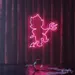 Custom Neon | Devil with Pitchfork Neon Sign | 28x24 | Hot Pink 2