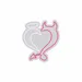 Custom Neon | Angel and Devil Heart Neon Sign | 26x23 | Hot Pink and Warm White 3