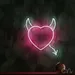 Custom Neon | Devil Heart Neon Sign | 24x21 Inches | Red Neon Sign for Home Decor 1