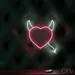 Custom Neon | Devil Heart Neon Sign | 24x21 Inches | Red Neon Sign for Home Decor 2