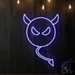 Custom Neon | Devil Balloon Neon Sign | 24x17 | Blue Neon Sign for Room Decor 1