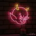 Custom Neon | Devil Face Neon Sign | 30x30 | Red and Yellow Neon Sign for Decor 1