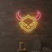 Custom Neon | Devil Skull Neon Sign | 20x24 | Yellow and Red Neon Sign for Decor 1
