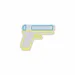 Custom Neon | Pistol Design Neon Sign | 18x24 | Yellow and Light Blue 3
