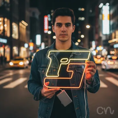 Custom Neon | Gf Neon Sign | 20x24 | Yellow Pink Neon Sign for Home Bar Bedroom Decor