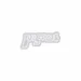 Custom Neon | Pistol Neon Sign | 11x25 | White Neon Sign for Wall Decor Modern Design 3