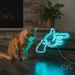 Custom Neon | Pointing Hand Neon Sign | 18x24 | Ice Blue Neon Sign for Decor 2