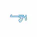 Custom Neon | Gun Design Neon Sign | 12x24 | Light Blue 3