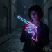 Custom Neon | Revolver Design Neon Sign | 24x20 | Hot Pink and Ice Blue 1